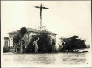 Acquanegra sul Chiese - Cargamenté (falò) per l'Epifania - Quartiere Convento - Allestimento