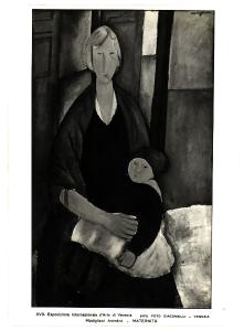 Venezia - XVII Esposizione Internazionale d'Arte - A. Modigliani, Maternità, dipinto