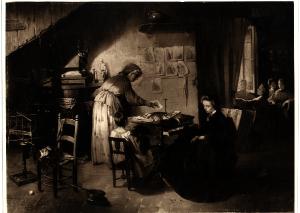 B - Pasta, scena d'interno (1862), olio su tela
