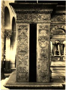 Aquileia - Basilica. Presbiterio, Bernardino da Bissone, particolare della decorazione della tribuna magna (1491 ca.).