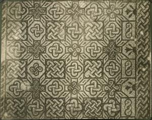 Aquileia - Basilica. Particolare di mosaico pavimentale con motivi geometrici (IV sec.).