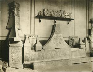 Aquileia - Museo Archeologico. Lapidario, frammenti del monumento funerario dei Curii (prima metà I sec.).