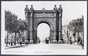 Barcellona - Arco di Trionfo - Viale - Trasporti - Uomini