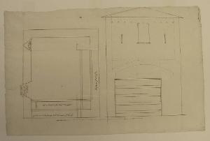 Planimetria e sezione di edificio