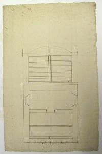 Planimetria e sezione di edificio