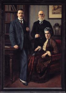 Ritratto di Cesare, Sara e Luigi Carozzi