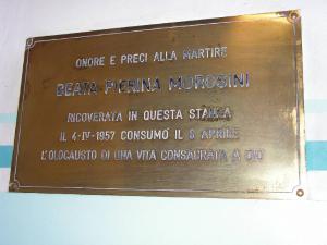 Lapide commemorativa della Beata Pierina Morosini
