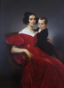 Ritratto della Contessa Teresa Zumali Marsili col figlio Giuseppe