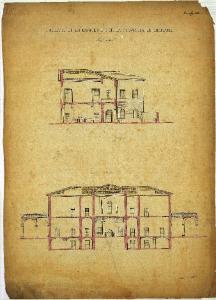 Progetto di un manicomio per la provincia di Bergamo. Servizi generali - Tavola XIII