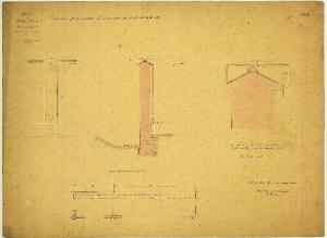 Disposizione e forma dei pilastri nel muro di cinta sulla fronte del fabbricato XXIII