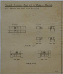 Pianta degli alloggi dell'Ospedale Psichiatrico Provinciale di Milano (Mombello)