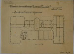 Pianta della casa delle suore (fabbricato n. 13) dell'Ospedale Psichiatrico Provinciale di Milano (Mombello)