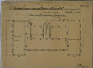 Pianta della casa delle suore (fabbricato n. 13) dell'Ospedale Psichiatrico Provinciale di Milano (Mombello)