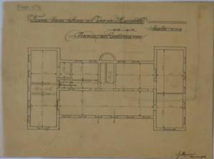 Pianta della casa delle suore (fabbricato n. 13) dell'Ospedale Psichiatrico Provinciale di Milano (Mombello)