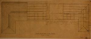 Pianta del corpo centrale (fabbricato n. 20) dell'Ospedale Psichiatrico Provinciale di Milano (Mombello)