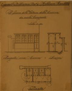 Progetto per latrine della cucina (fabbricato n. 25) dell'Ospedale Psichiatrico Provinciale di Milano (Mombello)