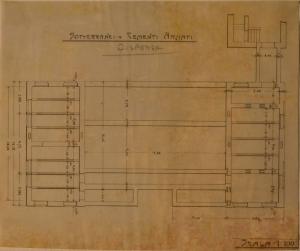 Pianta della dispensa dell'Ospedale Psichiatrico Provinciale di Milano (Mombello)