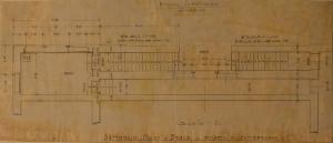 Pianta della dispensa (fabbricato n. 25) dell'Ospedale Psichiatrico Provinciale di Milano (Mombello)