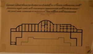 Pianta di Palazzo Pusterla Crivelli Arconati (fabbricato n. 9) dell'Ospedale Psichiatrico Provinciale di Milano (Mombello)