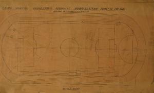 Pianta del campo sportivo dell'Ospedale Psichiatrico Provinciale di Milano (Mombello)