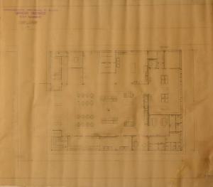 Pianta della cucina (fabbricato n. 25) dell'Ospedale Psichiatrico Provinciale di Milano (Mombello)