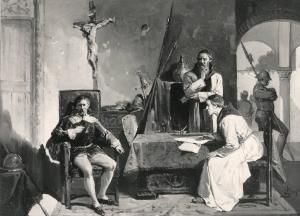 Francesco I prigioniero nel convento di San Paolo dopo la battaglia di Pavia