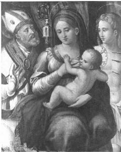 Madonna con Bambino tra S. Sebastiano e santo vescovo