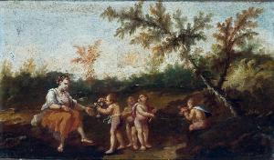 PUTTI CHE RACCOLGONO FIORI