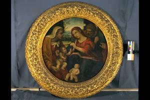 SACRA FAMIGLIA CON SANTA ELISABETTA E SAN GIOVANNINO