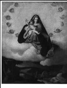 MADONNA CON BAMBINO IN CIELO E ANGIOLETTI