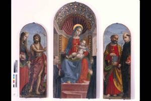 MADONNA CON IL BAMBINO E DEVOTI, SANTA CATERINA D'ALESSANDRIA E SAN GIOVANNI BATTISTA, SAN PIETRO E SANT'ANTONIO DA PADOVA