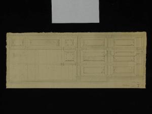Disegno di  pianta del soffitto della scala del piano terra del Palazzo della Regaleira