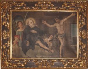 Il Crocifisso guarisce san Pellegrino Laziosi da una ferita alla gamba
