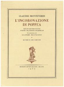 Claudio Monteverdi, L'incoronazione di Poppea, Milano, Suvini Zerboni, 1937, copertina