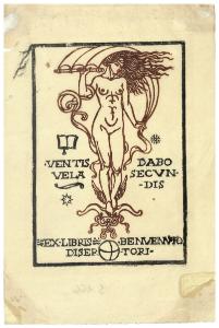 La Fortuna - Ventis dabo vela secundis. Ex libris per Benvenuto Disertori