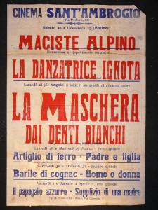 Maciste alpino/ La danzatrice ignota/ La maschera dai denti bianchi (Primo episodio: Artiglio di ferro-Padre e figlia/ Secondo episodio: Barile di cognac-Uomo o donna/ Terzo episodio: Il papagallo azzurro-Supplizio di una madre)