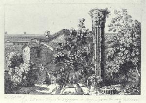 Resti dell'antico Tempio di Vespasiano in Brescia prima dei scavi del 1823