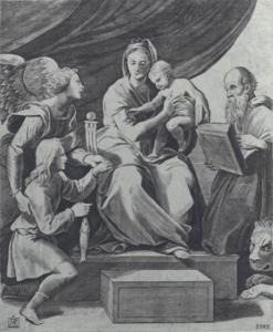 Madonna con Gesù Bambino, con San Gerolamo, Tobia e l'angelo