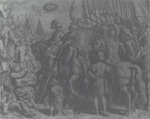 Esercito crociato con stemma dei Barberini