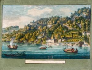 VEDUTA DELLA CELEBRE VILLA DI PLINIO SUL LAGO DI COMO