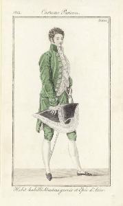 Costume Parisien. Habit habillé Boutons, garnie et Epée d'Acier