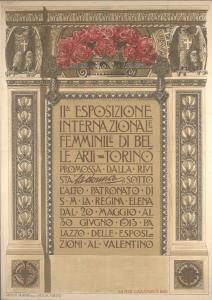 II esposizione internazionale femminile di Belle Arti, Torino 1913