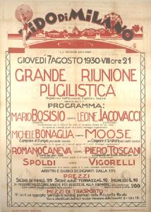 Grande riunione pugilistica, Lido di Milano 1930