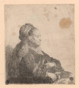 La madre di Rembrandt con un copricapo all'orientale