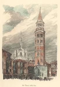 Milano. Campanile della Chiesa di S. Gottardo in Corte