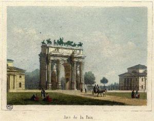 Vues de Milan. Arc de la Paix