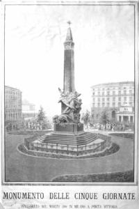 Milano. Monumento in Piazza Cinque Giornate