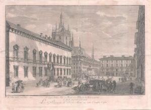 Milano. Piazza Fontana e Palazzo Arcivescovile