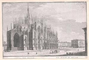 Veduta del fianco del Duomo di Milano