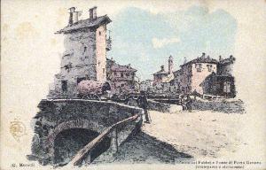 Milano. Naviglio. Ponte dei Fabbri e Ponte di porta Genova